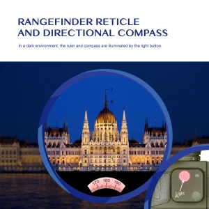 10X50 HD Marine Binoculars with Rangefinder Compass