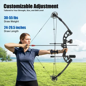30-55 lbs Compound Bow Adjustable Draw Weight and Length