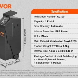 Gun Safe 3-Way Quick Access Firearm Safe