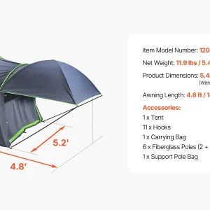 SucceBuy Pickup Truck Tent for Camping Waterproof